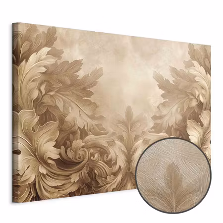 Premium canvastavla - Carved baroque ornaments