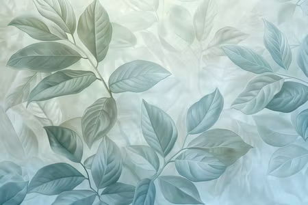 Premium canvastavla - Large leaves in shades of