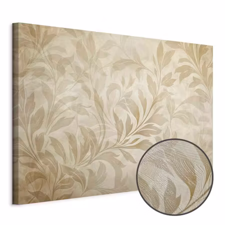 Premium canvastavla - Botanical motif with leaves
