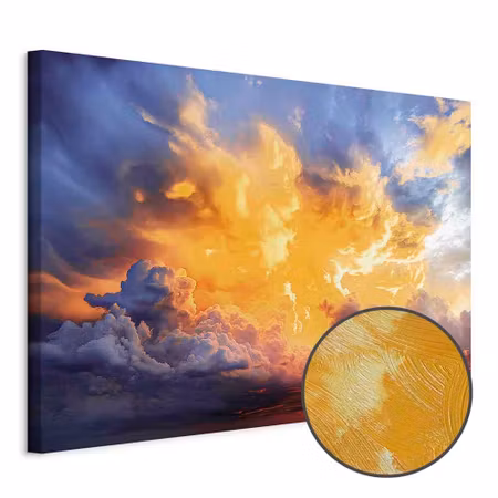 Premium canvastavla - Beautiful sunset - clouds in