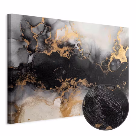 Premium canvastavla - Golden explosions abstract