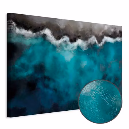 Premium canvastavla - Blue lagoon wide