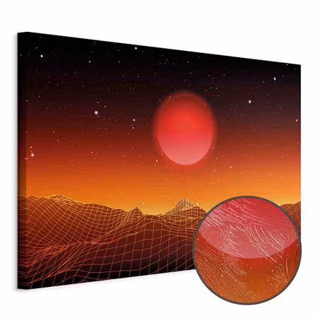 Premium canvastavla - Futuristic landscape wide