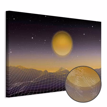 Premium canvastavla - Futuristic landscape wide