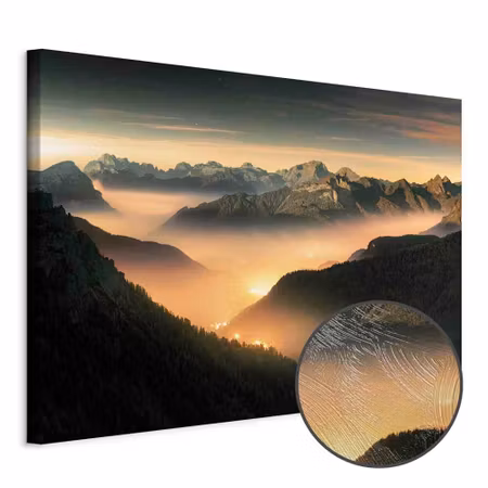 Premium canvastavla - Mountain breath wide - third