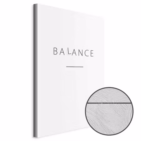 Premium canvastavla - Balance of words - black
