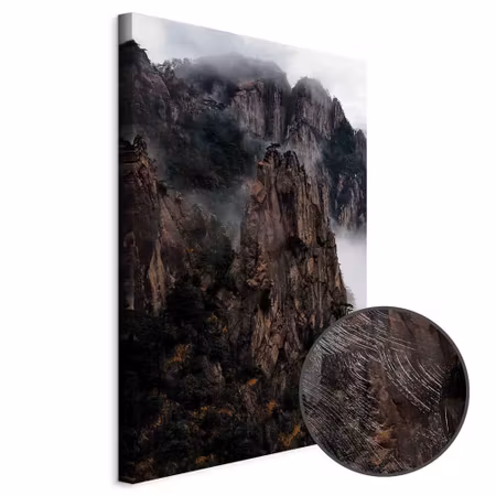 Premium canvastavla - Heart of mountain landscape