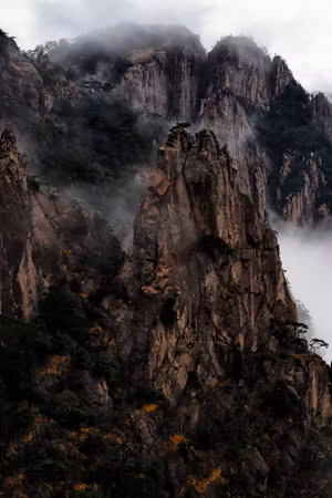 Premium canvastavla - Heart of mountain landscape
