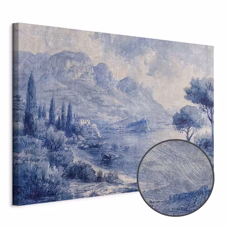 Premium canvastavla - Blue bay - italian landscape