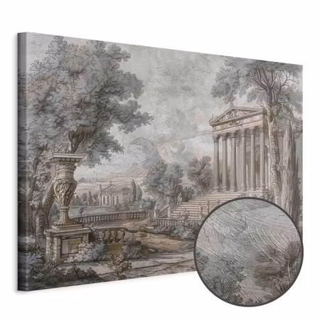 Premium canvastavla - Temple on a hill - greek