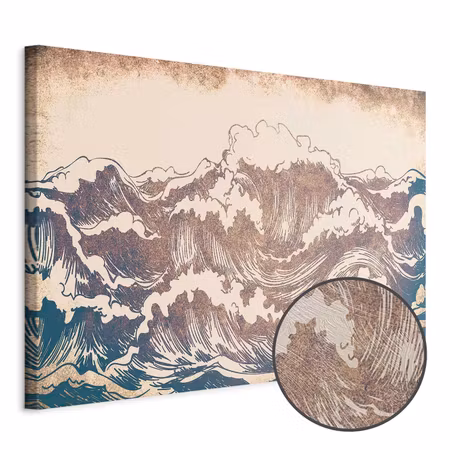 Premium canvastavla - Giant waves