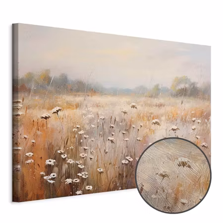 Premium canvastavla - Impressionist meadow field