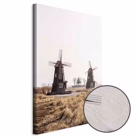 Premium canvastavla - Wooden windmill