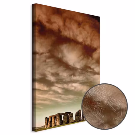 Premium canvastavla - Clouds over stonehenge