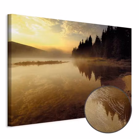 Premium canvastavla - Autumn evening wide