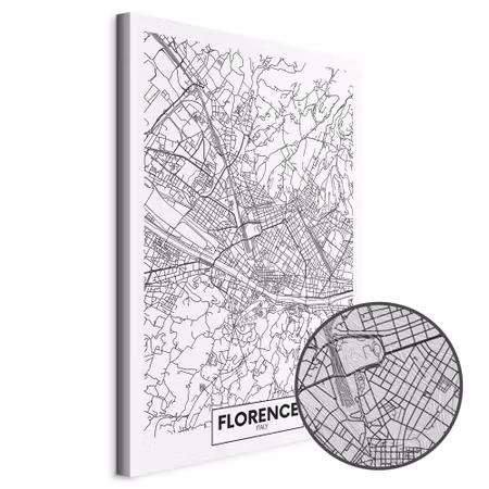 Premium canvastavla - Florence map