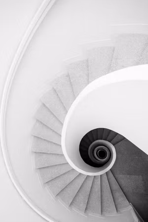 Premium canvastavla - White stairs