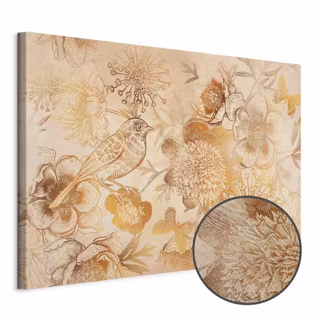 Premium canvastavla - Golden mosaic of nature wide