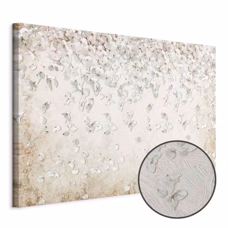 Premium canvastavla - Falling flowers wide