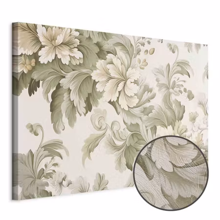 Premium canvastavla - Retro vintage flowers in