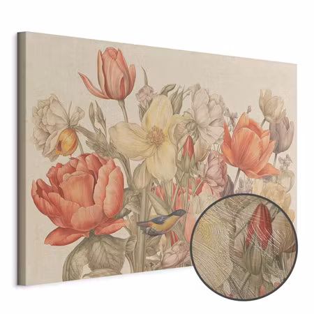 Premium canvastavla - Bouquet of flowers on a