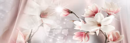 Premium canvastavla - Magnolia reflection narrow