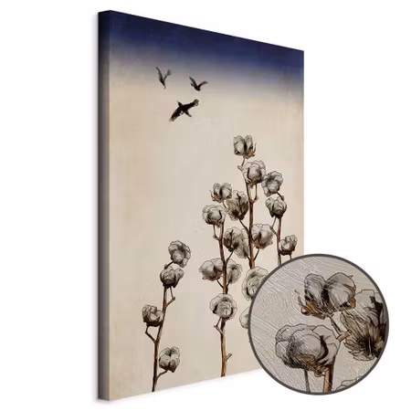 Premium canvastavla - Cotton branches