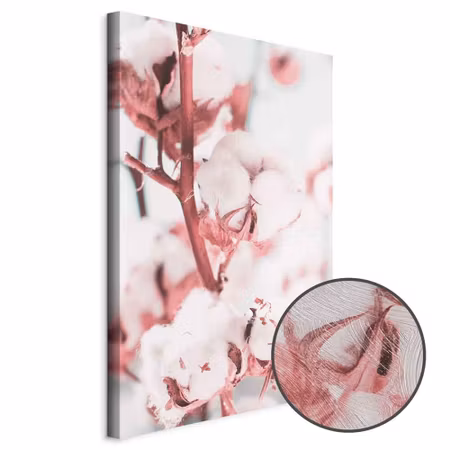 Premium canvastavla - Blooming cotton