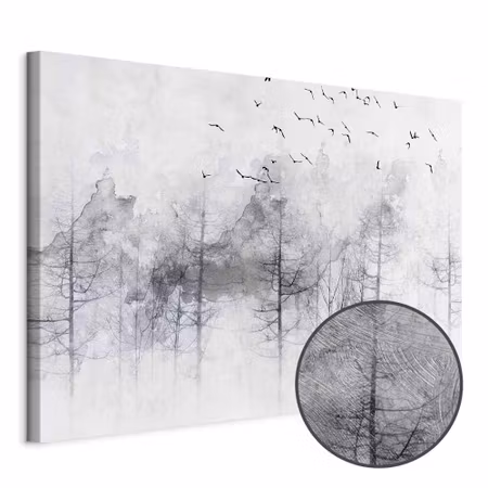 Premium canvastavla - Winter forest wide