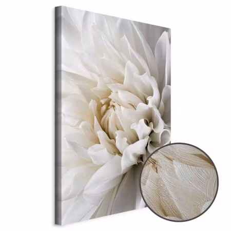 Premium canvastavla - White dahlia