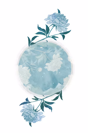 Premium canvastavla - Floral planet