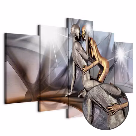 Premium canvastavla - Gold couple