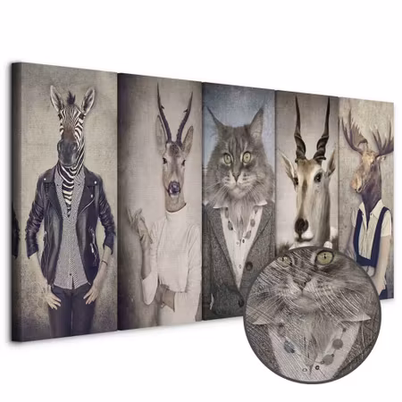 Premium canvastavla - Animal masks i