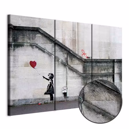 Premium canvastavla - Girl with a balloon by