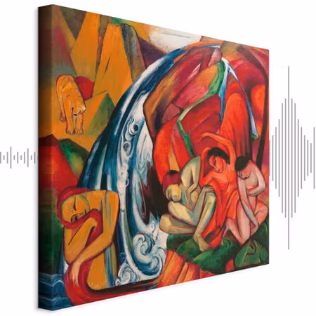 Ljuddämpande tavla - Franz Marc the Waterfall