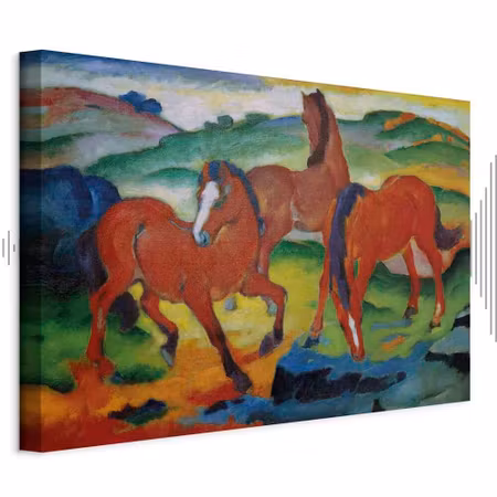 Ljuddämpande tavla - Franz Marc the Red Horses