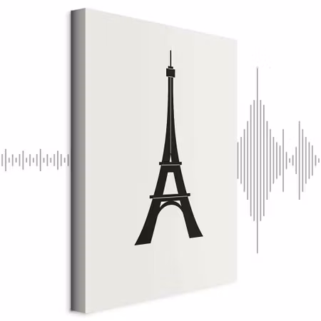 Ljuddämpande tavla - Eiffel Tower Simple Graphics
