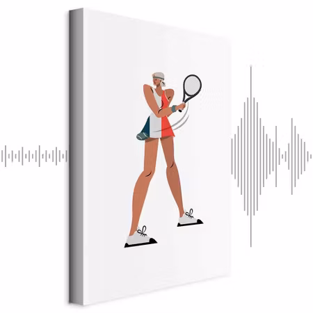 Ljuddämpande tavla - Tennis Player with a Racket