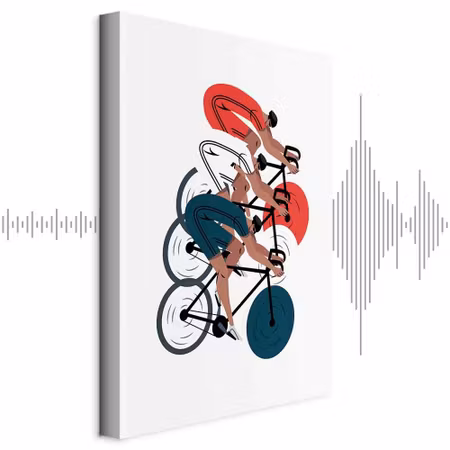 Ljuddämpande tavla - Cycling Race Competitors on