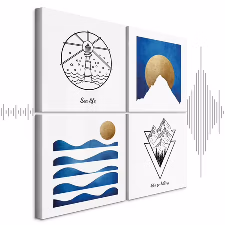 Ljuddämpande tavla - Sea or Mountains Parts