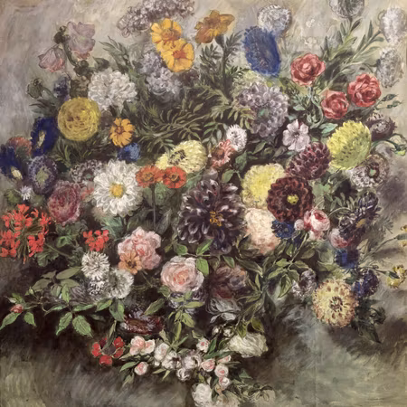 Ljuddämpande tavla - Eugène Delacroix Bouquet of