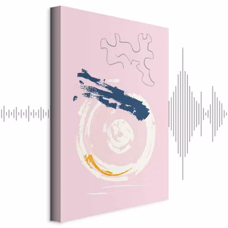 Ljuddämpande tavla - Pink Accent Part Vertical