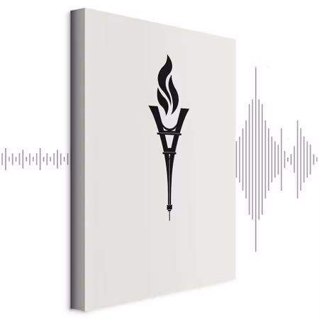 Ljuddämpande tavla - Torch Shaped Like an