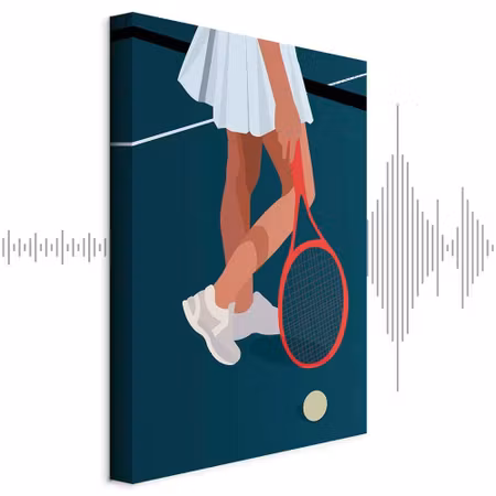 Ljuddämpande tavla - Female Tennis Player with a