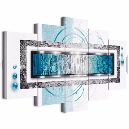 Ljuddämpande tavla - Turquoise Blizzard