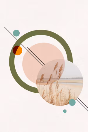 Ljuddämpande tavla - Geometric Landscape Part