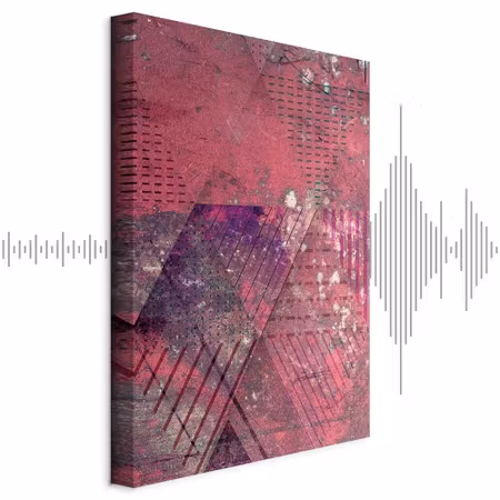 Ljuddämpande tavla - Crimson Abstraction Part