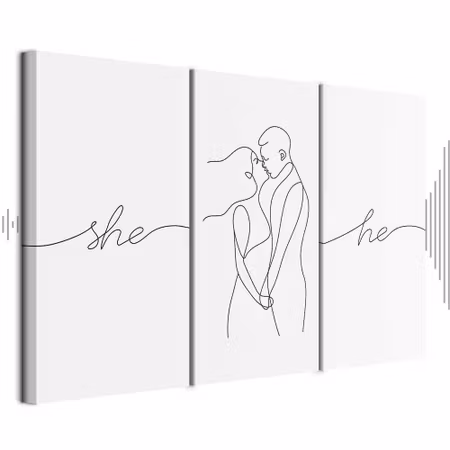 Ljuddämpande tavla - Love Triptych Parts