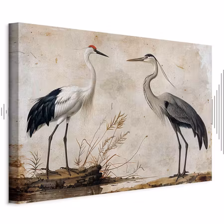 Ljuddämpande tavla - Birds from an Old Engraving
