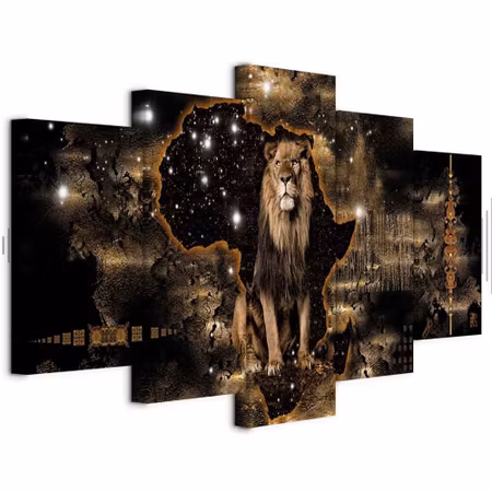 Ljuddämpande tavla - Golden Lion Parts Wide